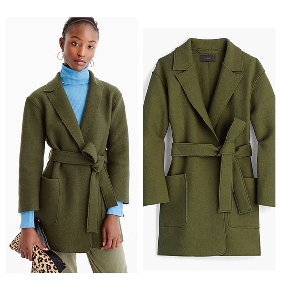boiled wool wrap coat